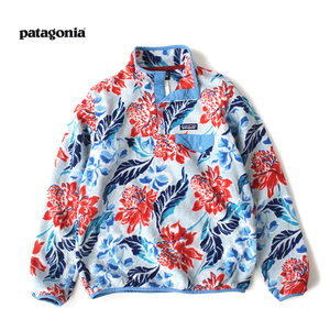 patagonia　SYNCHILLA スナップT プルオーバーフリースジャケット 花柄 M レディース