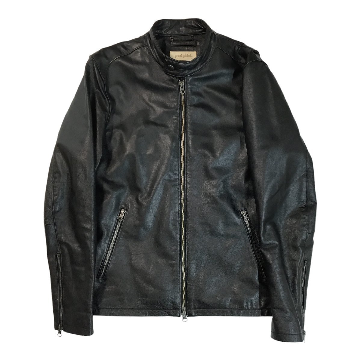 GRAND GLOBAL シングルライダース 本革 40(L) bckediri.beacukai.go.id