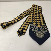 AJ1537）Versace ヴェルサーチ メンズ ネクタイ シルク100% 大剣幅9cm 全長140cm _画像1