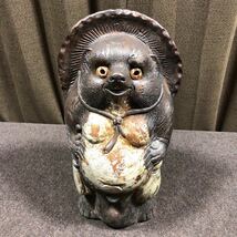 KI1361）狸 陶器 置物 高さ50cm_画像1