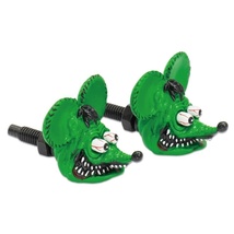 送料無料 正規品 Rat Fink ヘッド ライセンスボルト グリーン RAF264-GR ムーンアイズ ナンバーボルト ラットフィンク ナンバープレート 緑_画像6