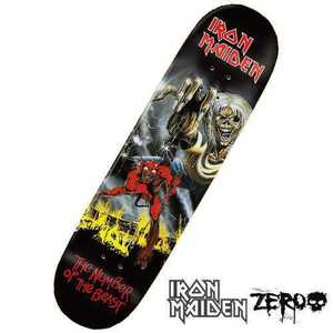 最安　新品　ZERO SKTE BOARD ゼロスケートボード　アイアンメイデンコラボ　IRON MAIDEN NUMBER OF THE BEAST 8.0 (8 x 31.5)