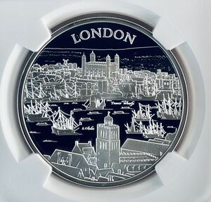 2022年 イギリス ロンドン 都市景観 2ポンド 1oz銀貨 NGC PF70ウルトラカメオFirst Releases!!