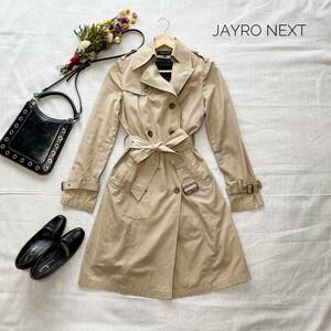 厳選☆古着　定番オシャレ♪　JAYRO NEXT　トレンチコート　インナーベスト付き　M　ベージュ　春秋冬　幅広いシーズン可能