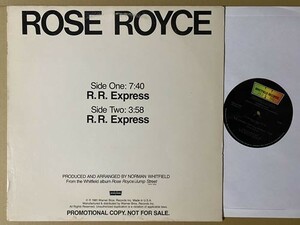 試聴 Nytro Express カバー David Mancuso Ron Hardy プレイ 重強 ディスコ ファンク Rose Royce R. R. Express 12 ガラージュ ダンクラ