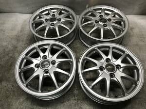 A-TECH SCHNEDER エーテック シュナイダー アルミホイール 14インチ 14×4.5J +43 PCD 100 4H 中古 N-BOX タント ワゴンR スペーシア 等