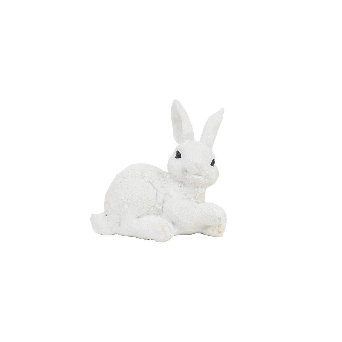 Resin rabbit, white rabbit, sitting right, rabbit, ornament, rabbit, Handmade items, interior, miscellaneous goods, ornament, object