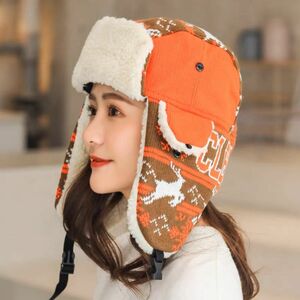 冬帽子　ニット帽子 ニットキャップ新品 リバーシブルハット 可愛い帽子