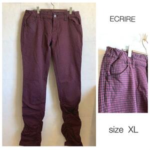 古着★ecrire チェックパンツ　2025