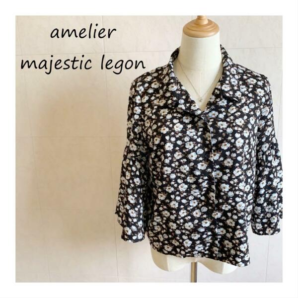 amelier majestic legon 花柄カットソー　ブラウス 356