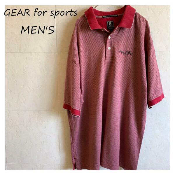 GEAR for sports Bryan College 赤 ポロシャツ