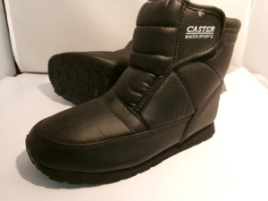 25cm メンズ防寒ブーツ メンズノルディックブーツ ボア付きキャスターCA-001 寒い冬の必需品 着脱簡単 マジック式 黒色 EEE幅 ￥2016 
