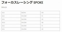 コーリンプロジェクト フォーカスレーシングスポーク ホイール ブラック 14インチ×8J -13 5H114.3 FOCUS-13480LB_画像2