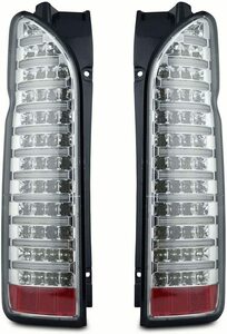 ハイエース レジアスエース 200系 LED ファイバー クローム クリア テールランプ fiber01