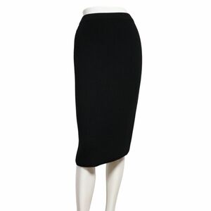  прекрасный товар / Prada PRADA узкая юбка Италия производства 9 номер M соответствует чёрный черный вязаный материалы шерсть 100% ребристый осень-зима низ женский 