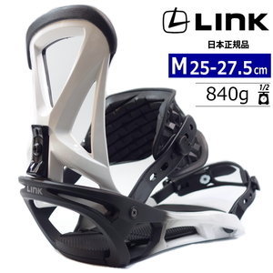 22-23 LINK EXKLUSIVE カラー:BLACK WHITE Mサイズ リンク メンズ スノーボード スノボー バインディング ビンディング 日本正規品