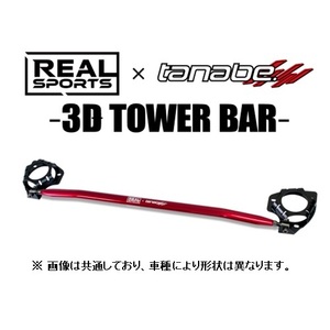 リアルスポーツ×タナベ 3Dストラットタワーバー (フロント) S660 JW5　RRJW5STB-F