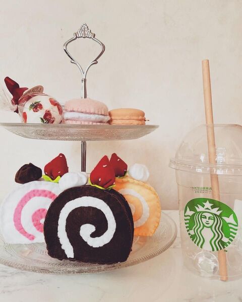 フェルトままごと ロールケーキ