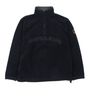 ノーティカ NAUTICA JEANS ハーフジッププルオーバーフリースジャケット 防寒 アウトドアに S ネイビー m1223-13