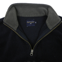 ノーティカ NAUTICA JEANS ハーフジッププルオーバーフリースジャケット 防寒 アウトドアに S ネイビー m1223-13_画像4