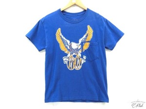 テンダーロイン TENDERLOIN Tシャツ　　ポケット プリント　半袖 blue S
