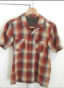  open color shirt short sleeves United Arrows check men's S size 