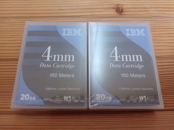 IBM 4mm 20gb Data Cartridge 150メートル 59H4456 データカートリッジ 2個セット