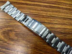 腕時計ベルト　メタルブレス　オイスター リベットブレス　シルバー　ラグサイズ 20mm ヘアライン　ROLEX　ロレックス　TUDOR　チューダー
