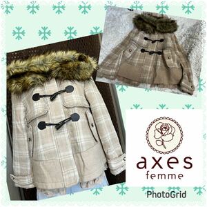  axes femme *axes* fur removed possible * wool .* duffle coat 