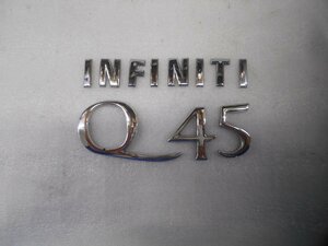 ●インフィニティQ45　エンブレム●ＩＮＦＩＮＩＴＩ　Ｑ４５　日産純正　中古品　ニッサン