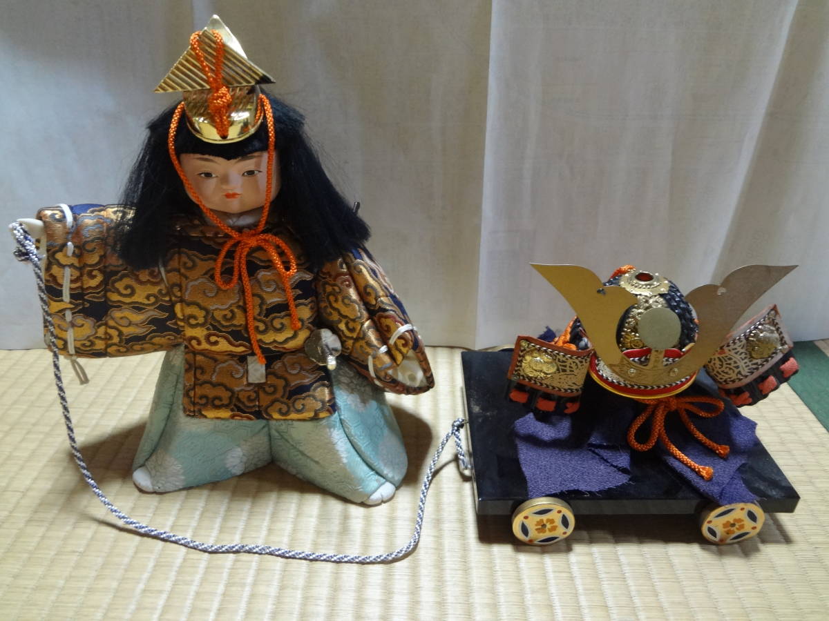 High-quality May dolls, wooden dolls, with helmet carts, Mataro dolls, helmet pullers, Kyoto, Kamigamo Shrine, season, Annual Events, Children's Day, May Dolls