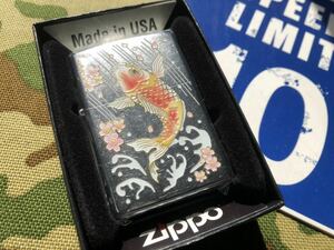 ●新品未使用●送料140円～●和好きの方にオススメなフルカラー 鯉(コイ) ジッポーライター mercismith2zippo 207WA-KOI/カープ