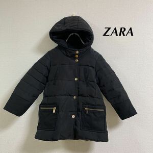 ZARA GIRLS 104. пуховик черный пуховик Zara девушки чёрный 