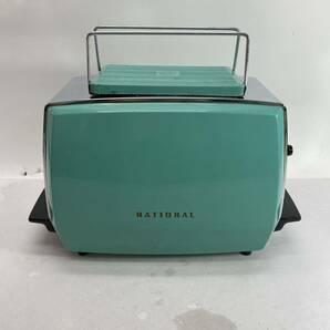 National ナショナル 全自動トースター NT-600F ポップアップ 昭和レトロ ティファニーブルー系 インテリアの画像2