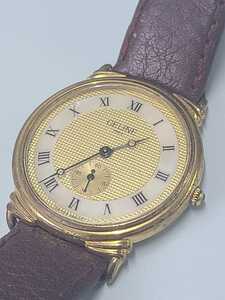 CELINE セリーヌ 腕時計 メンズ スモセコ H2903-3 シェル文字盤 ゴールド ラウンドフェイス　動作未確認