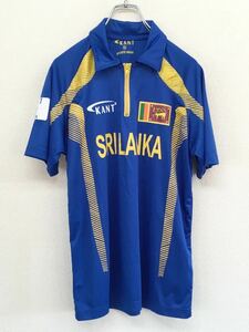 【レア】　サッカー　スリランカ代表　SRILANKA　ユニフォーム　メンズ　Mサイズ　KANT　ブルー　刺繍ワッペン　新古品　デッドストック