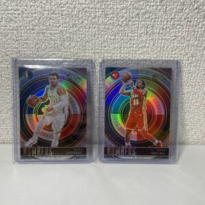 Luka Doncic & Trae Young Numbers Silver Prizm 2020-21 Panini NBA Select