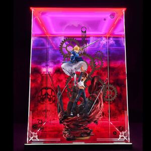 ANIPLEX+ 限定 Fate 15周年記念 軌跡 セイバー アルトリア・ペンドラゴン 衛宮士郎 専用 フィギュアケース LED ディスプレイ ショーケース