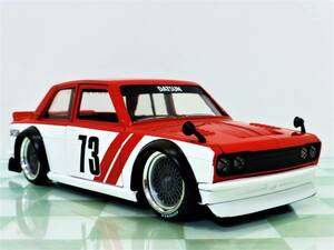 #JADA TOYS 1/24 1973 DATSUN 510 WIDEBODY RED# Datsun Nissan 94