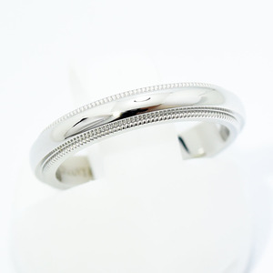  Tiffany ring Mill gray n band TIFFANY&Co. ring width 3.0mm PT950 approximately 4.5 number new goods finishing used 