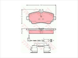 TRW 新品 メルセデス ベンツ バネオ VANEO W414 1.9L 414700 フロント ブレーキパッド 4144200220