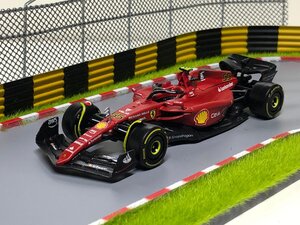 Burago 1/43 Ferrari F1 75 #55 CARLOS SAINZ Ferrari autograph tsu BBurago 