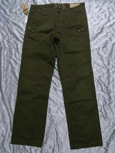 575 Denim ファイブセブンティーファイブ メンズコットンパンツ 32インチ OLIVE グリーン 新品