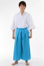 カラー袴 水色 時代劇衣装 カラー着物対応_画像2