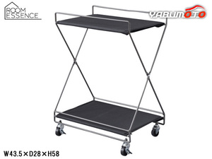  higashi . folding Wagon S black W43.5×D28×H58 MIP-81B K(ka) to with casters . folding compact Manufacturers direct delivery free shipping 