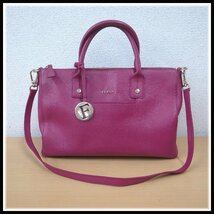 C087T 【本物保証】 FURLA フルラ　2WAYショルダーバッグ　ハンドバッグ　レザー　ピンク系_画像1