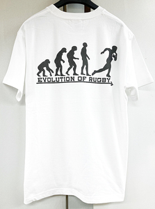 進化 evolution Tシャツ ラグビー 白 S/M/L/XL 新品 ラガーマン W杯 ワールドカップ rugby スローフォワード