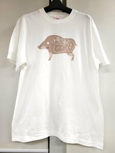 値下 肉好きに いのしし 部位 Ｔシャツ 白地 hm145 フードTシャツ L 現物 ジビエ アイヌ フレンチ おもしろ パロディ ゆる可愛