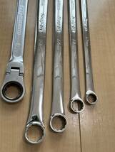 Snap-on スナップオン　ストレートメガネ4pc XDHFM704J ＋KTC ラチェットメガネ　MR1A-1719F_画像3