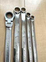 Snap-on スナップオン　ストレートメガネ4pc XDHFM704J ＋KTC ラチェットメガネ　MR1A-1719F_画像5